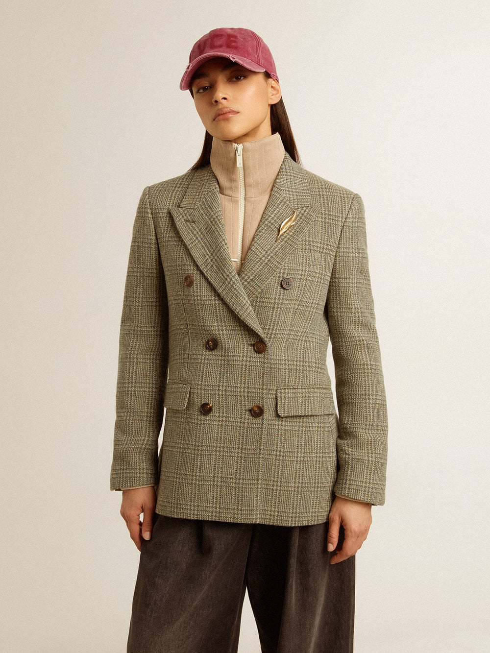 Golden Goose Women's double-breasted blazer in Shetland wool
