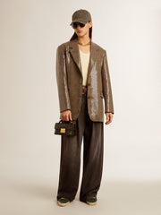 Golden Goose Women's houndstooth jacket with all-over sequin embroidery