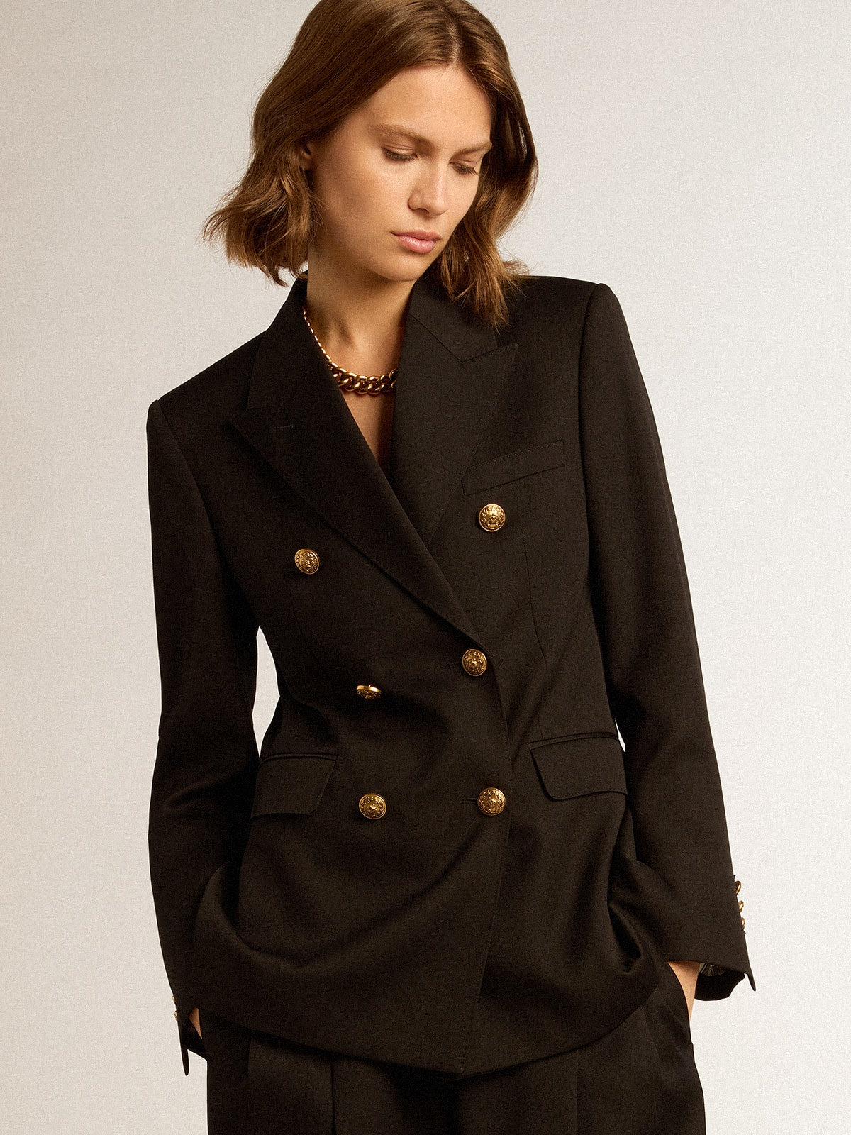 Golden Goose Women’s black double-breasted blazer