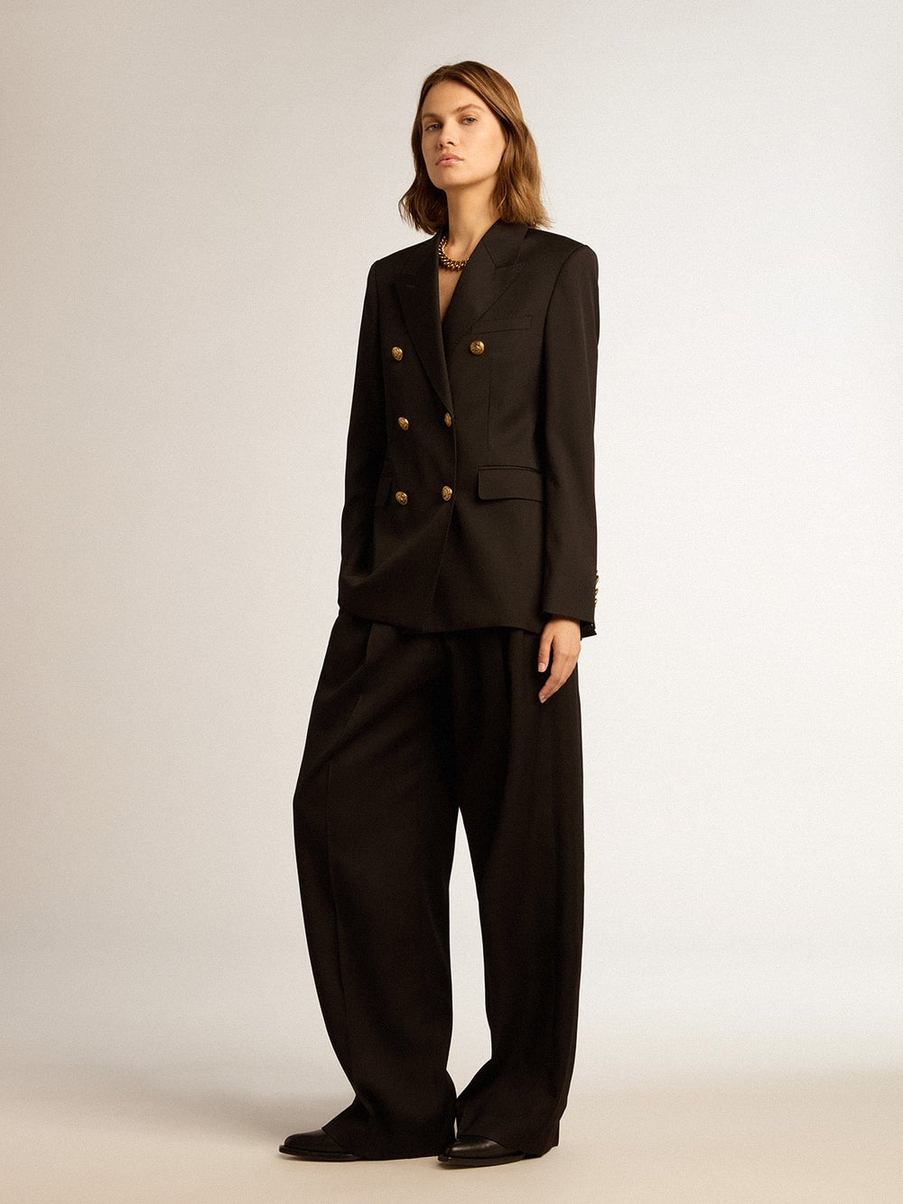 Golden Goose Women’s black double-breasted blazer