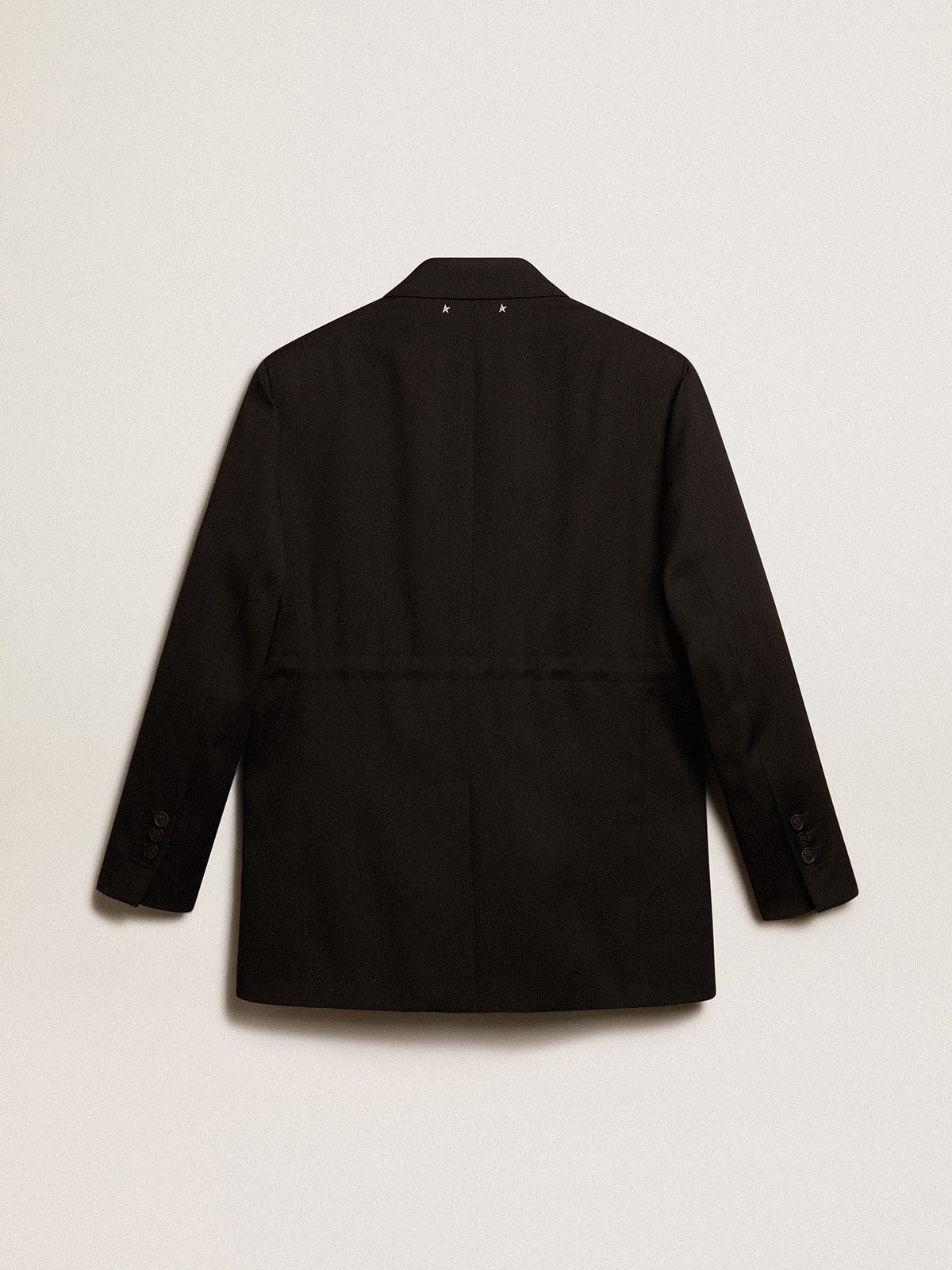 Golden Goose Women’s tuxedo jacket in black wool gabardine