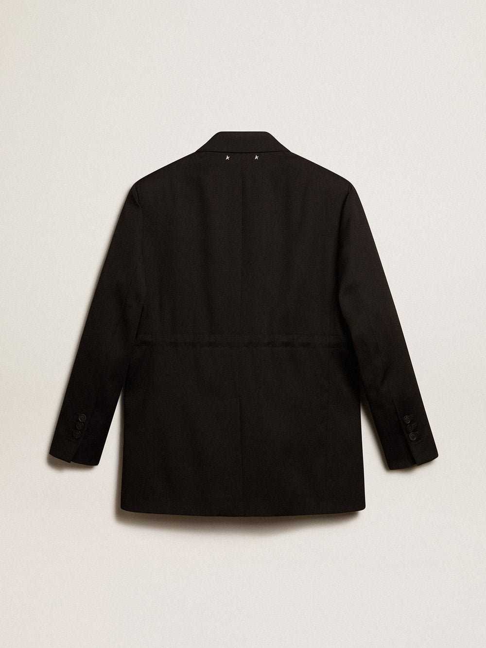 Golden Goose Women’s tuxedo jacket in black wool gabardine