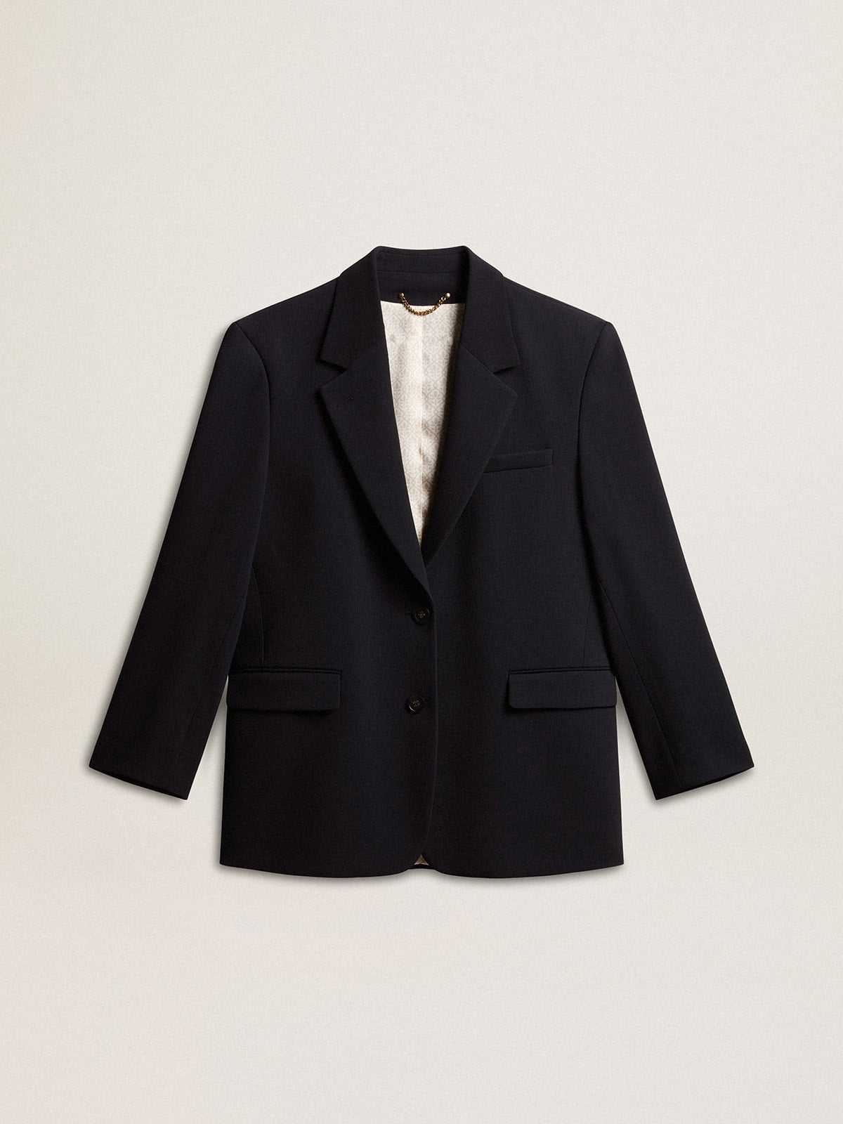 Golden Goose Women’s dark blue wool-blend blazer jacket