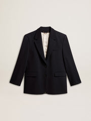 Golden Goose Women’s dark blue wool-blend blazer jacket
