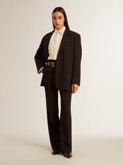 Golden Goose Women’s dark blue wool-blend blazer jacket