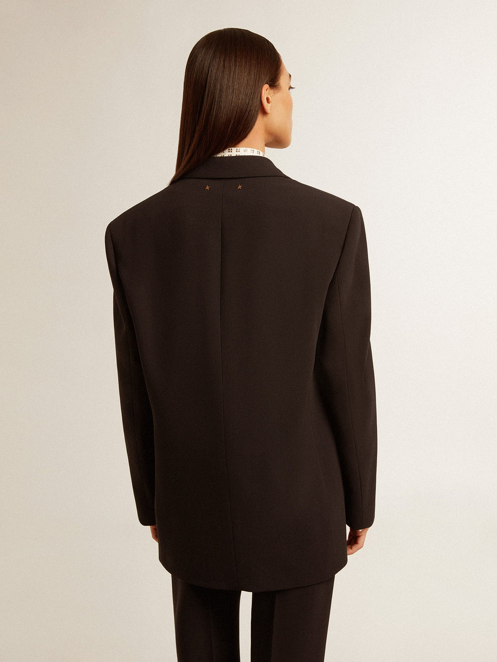 Golden Goose Women’s dark blue wool-blend blazer jacket