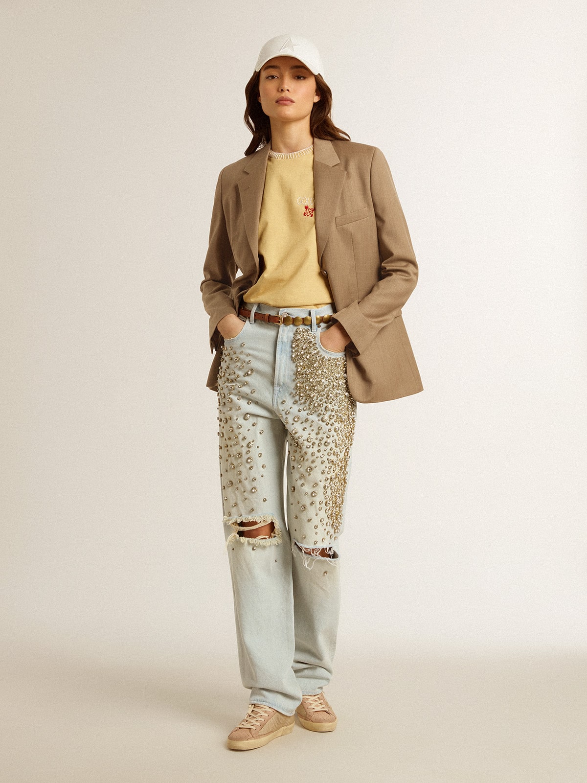 Golden Goose Women's dove-gray double-breasted blazer