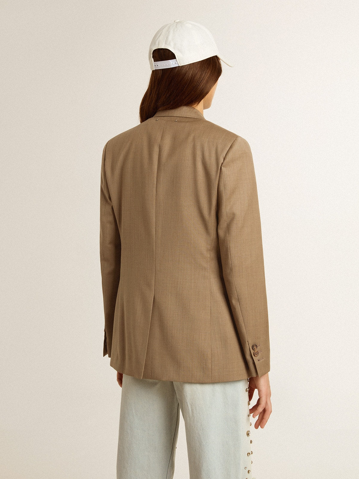 Golden Goose Women's dove-gray double-breasted blazer