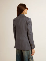 Golden Goose Women's double-breasted blazer in baby blue