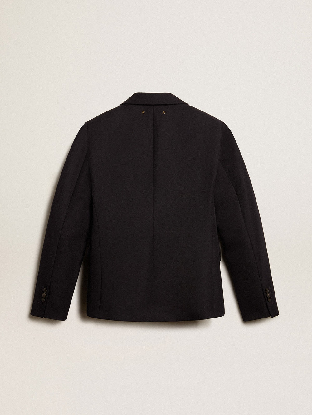 Golden Goose Women’s single-breasted blazer in dark blue wool gabardine