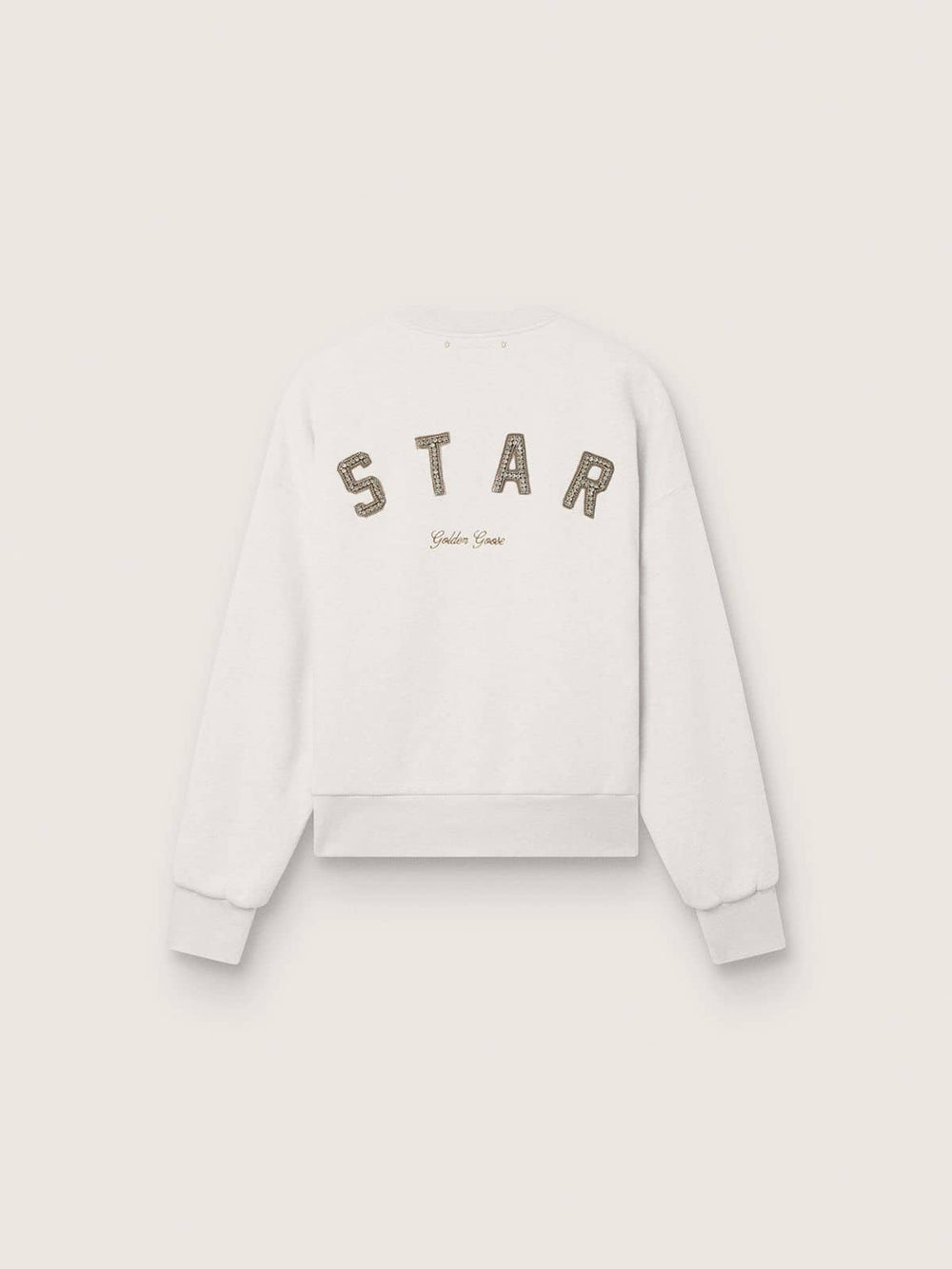 Golden Goose Star unisex sweatshirt in gray cotton with embroidery and crystals