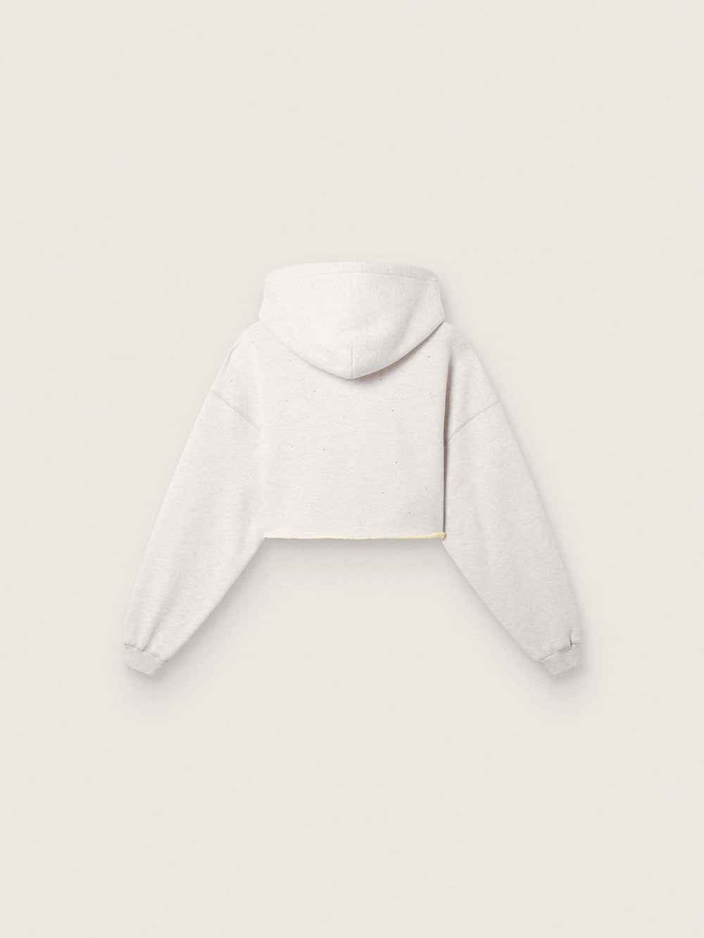 Golden Goose Star women’s cropped hooded sweatshirt in gray melange cotton