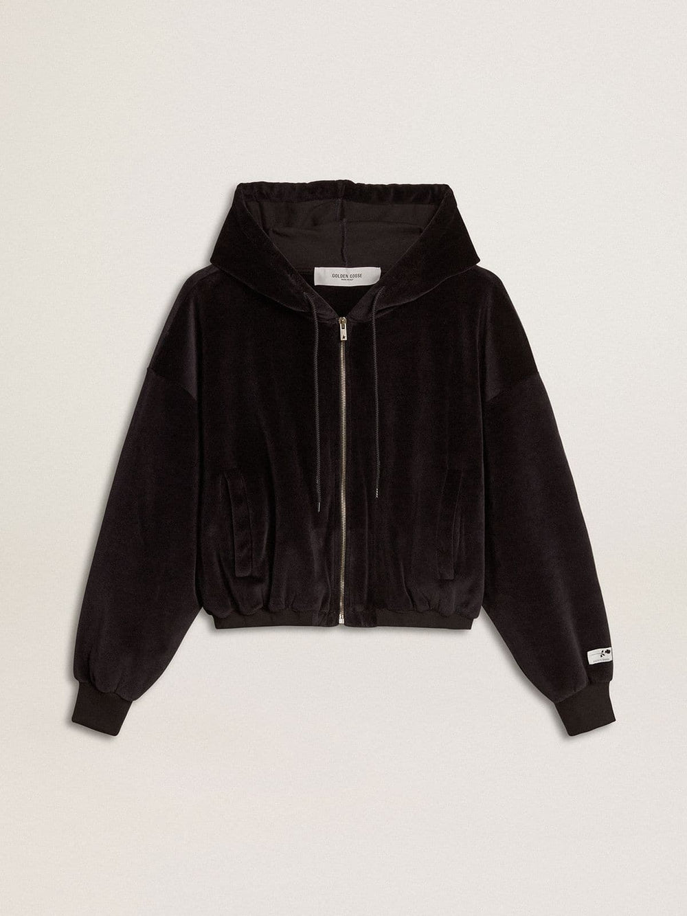 Golden Goose Women's black cotton-blend hoodie with zip