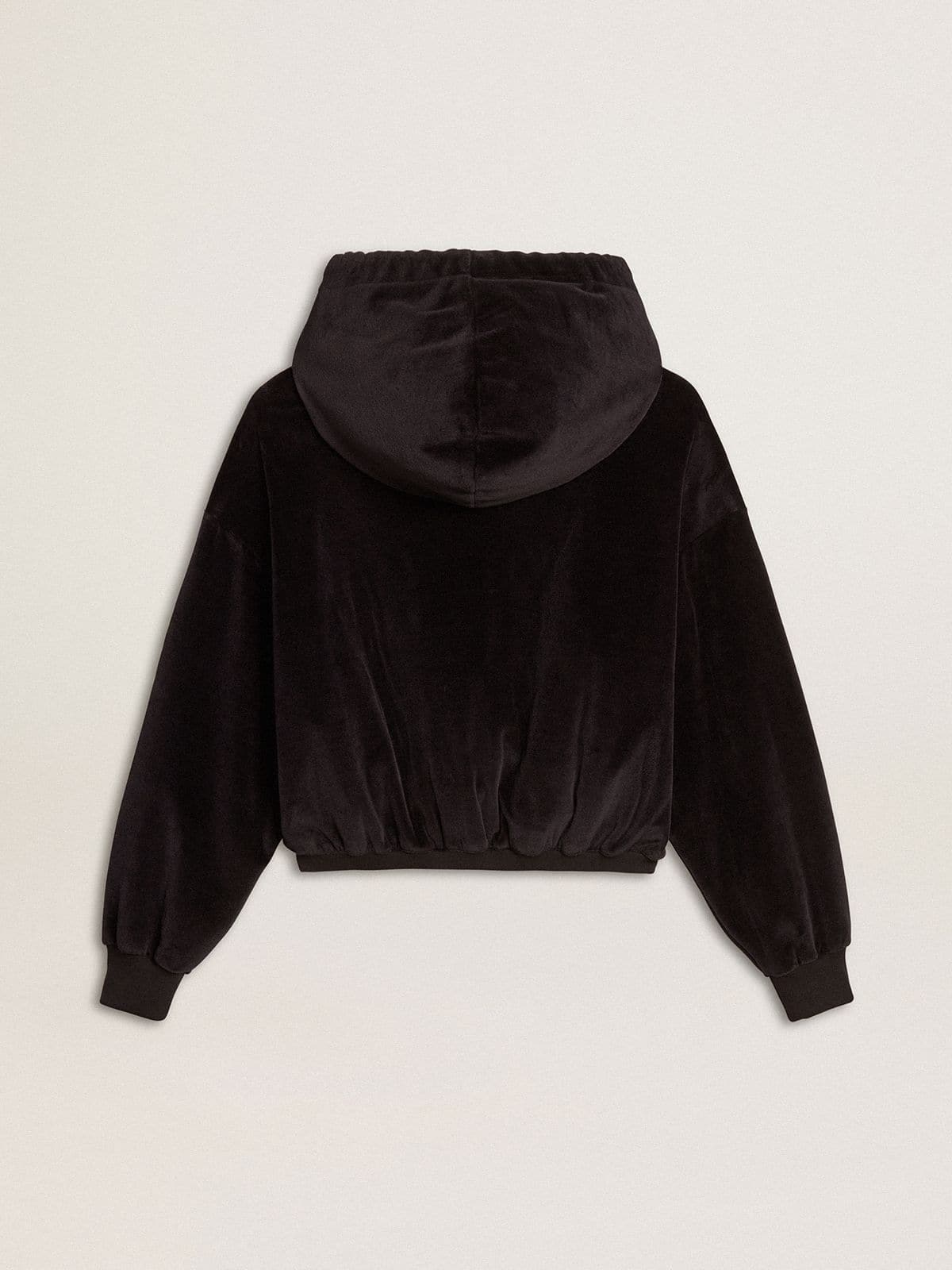 Golden Goose Women's black cotton-blend hoodie with zip