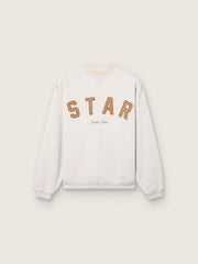 Golden Goose Star unisex sweatshirt in gray melange cotton with 'Star' embroidery