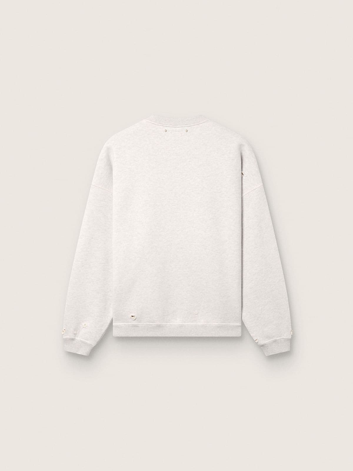 Golden Goose Star unisex sweatshirt in gray melange cotton with 'Star' embroidery