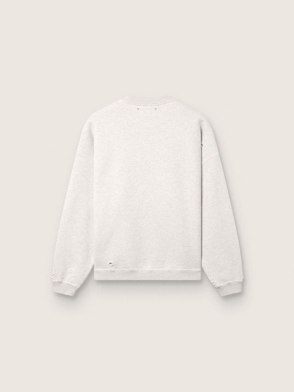 Golden Goose Star unisex sweatshirt in gray melange cotton with 'Star' embroidery