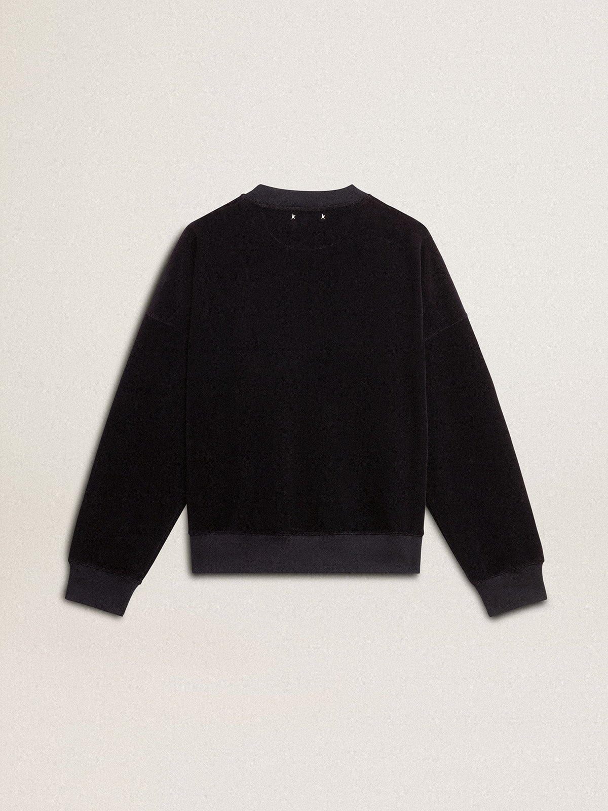 Golden Goose Black crew neck sweatshirt with embroidered lettering