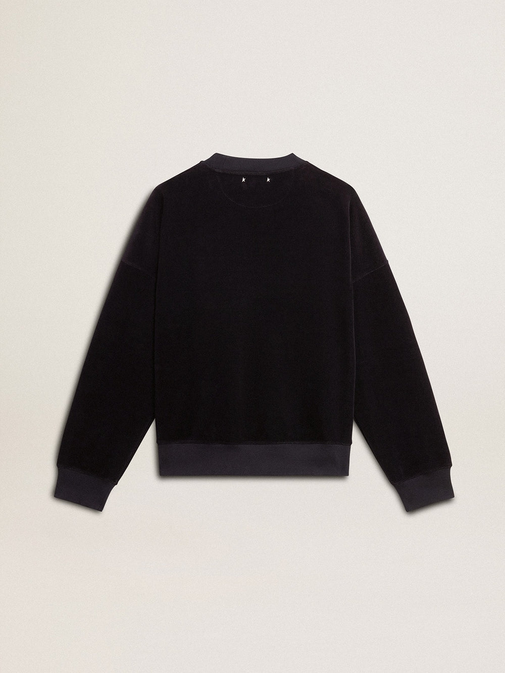 Golden Goose Black crew neck sweatshirt with embroidered lettering
