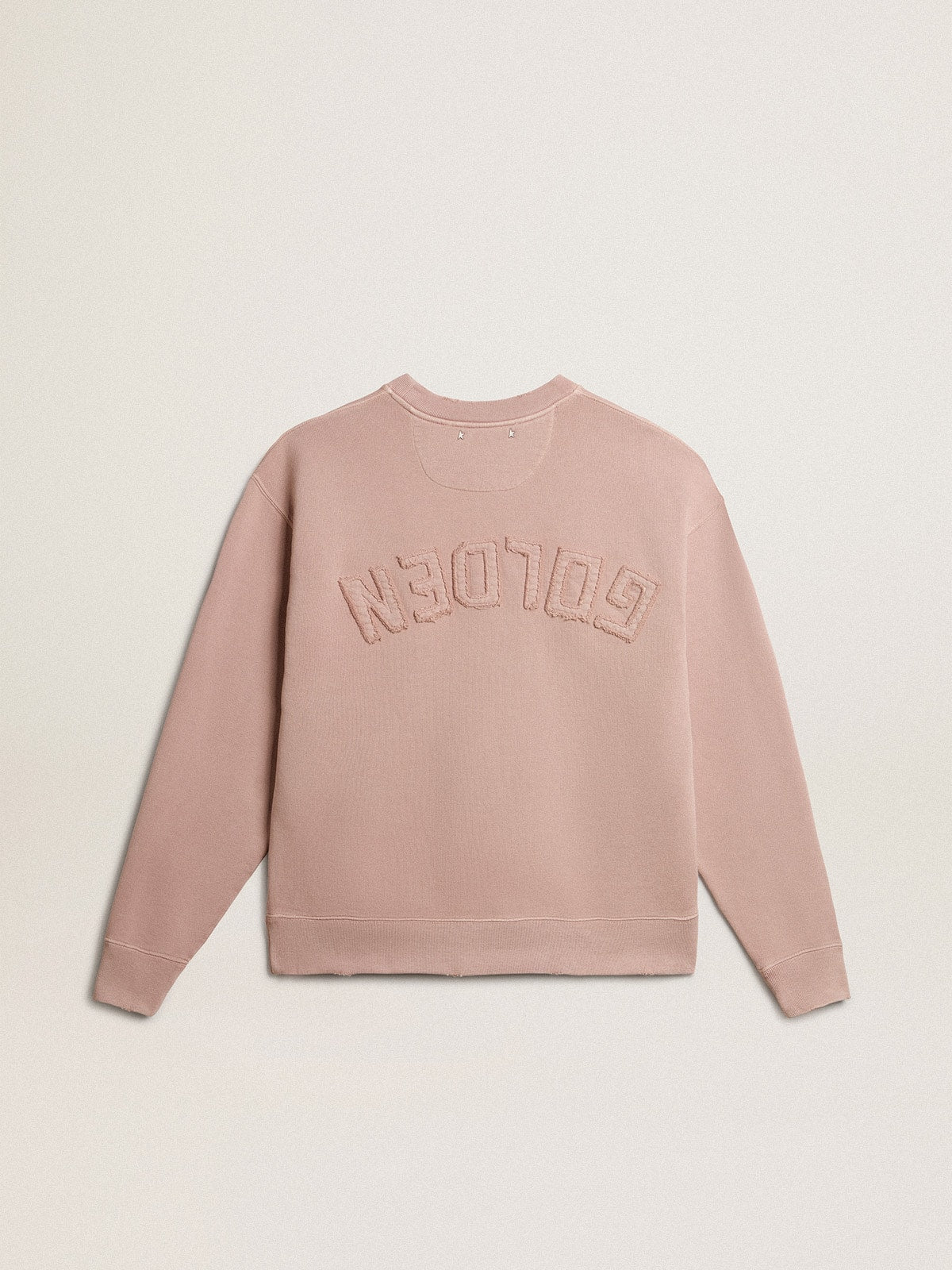 Golden Goose Powder-pink sweatshirt with reverse logo on the back - Jersey Capsule