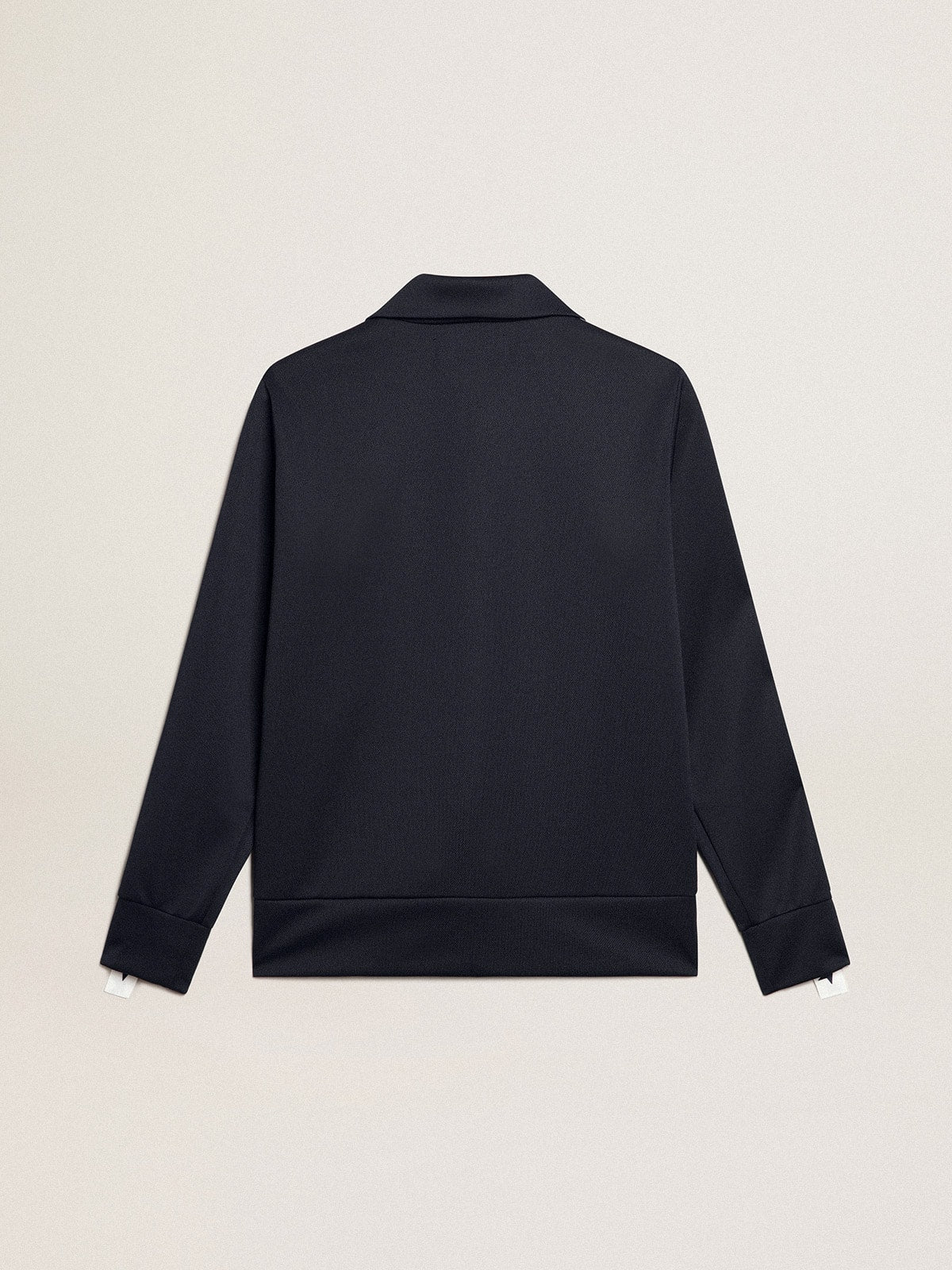Golden Goose Dark blue zipped sweatshirt with white strip and contrasting stars
