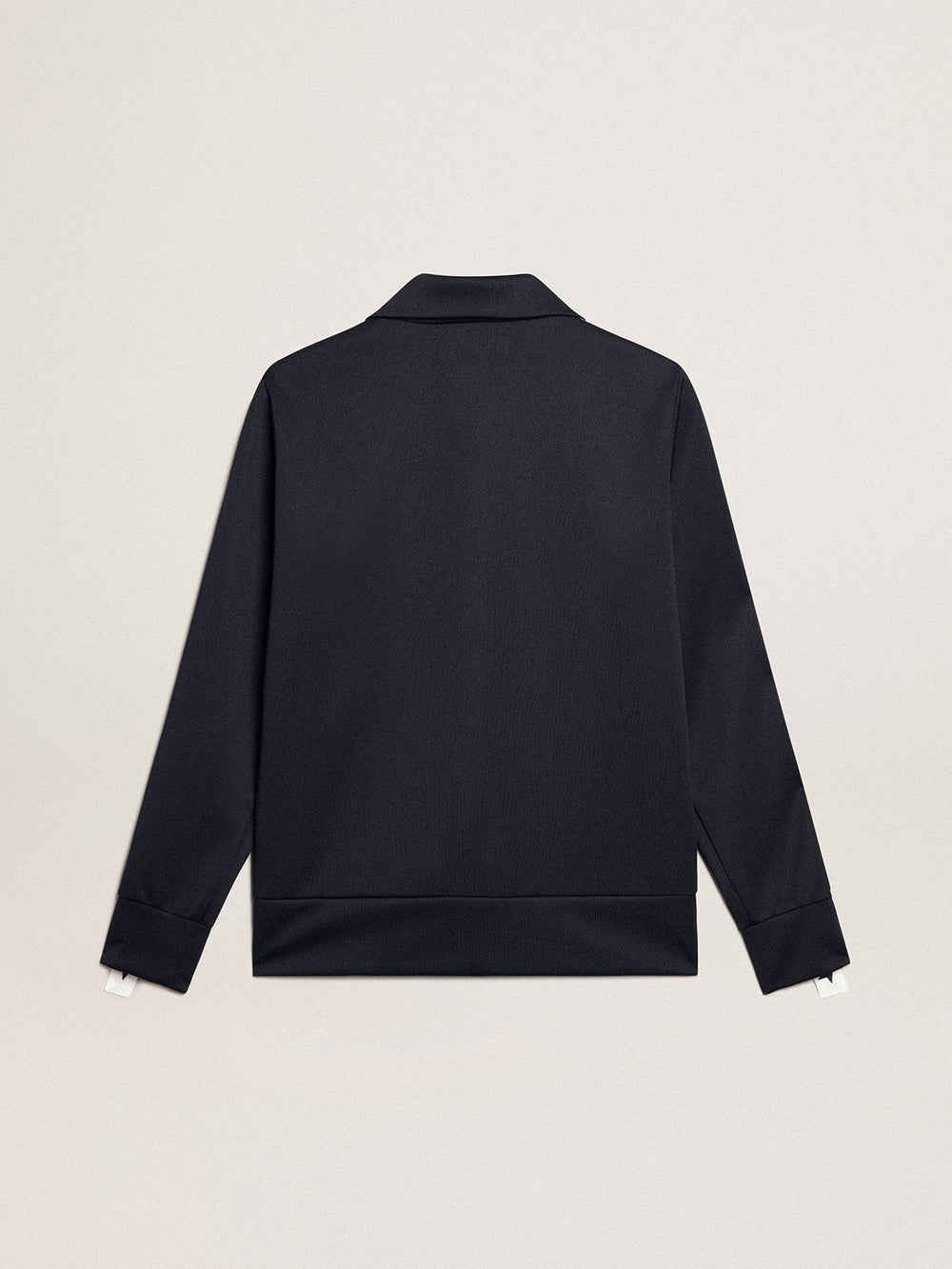 Golden Goose Dark blue zipped sweatshirt with white strip and contrasting stars