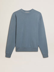 Golden Goose Baby blue sweatshirt with reverse logo on the back - Jersey Capsule