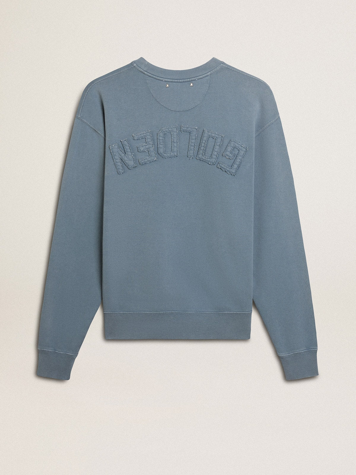 Golden Goose Baby blue sweatshirt with reverse logo on the back - Jersey Capsule