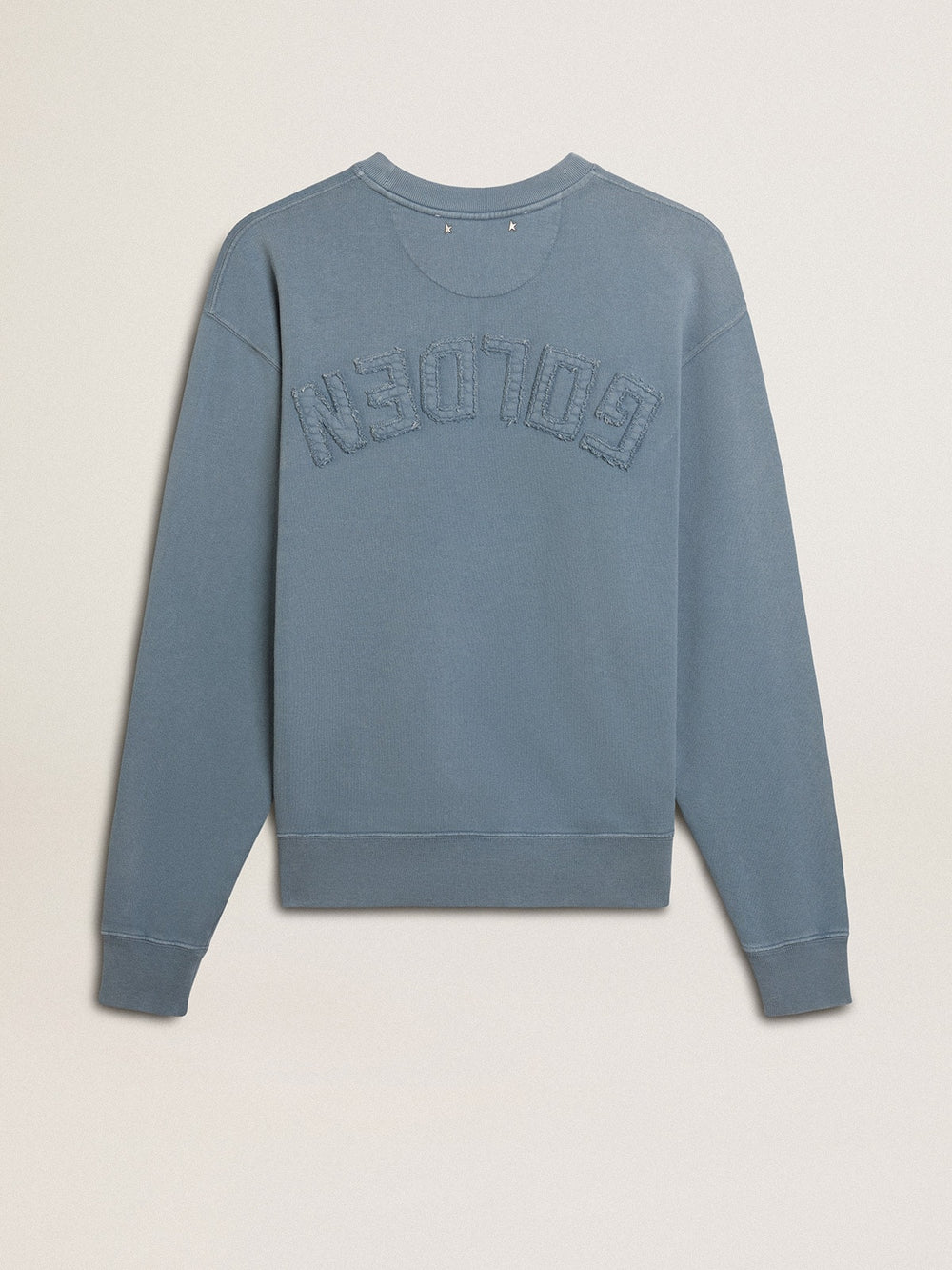 Golden Goose Baby blue sweatshirt with reverse logo on the back - Jersey Capsule