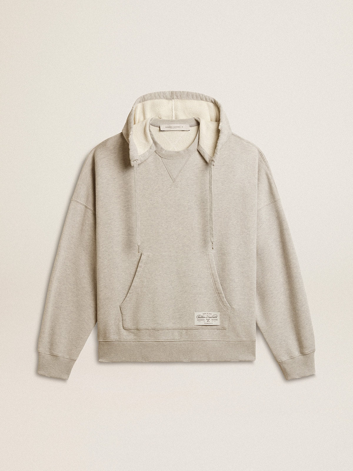 Golden Goose Unisex cotton hooded sweatshirt with print on the back