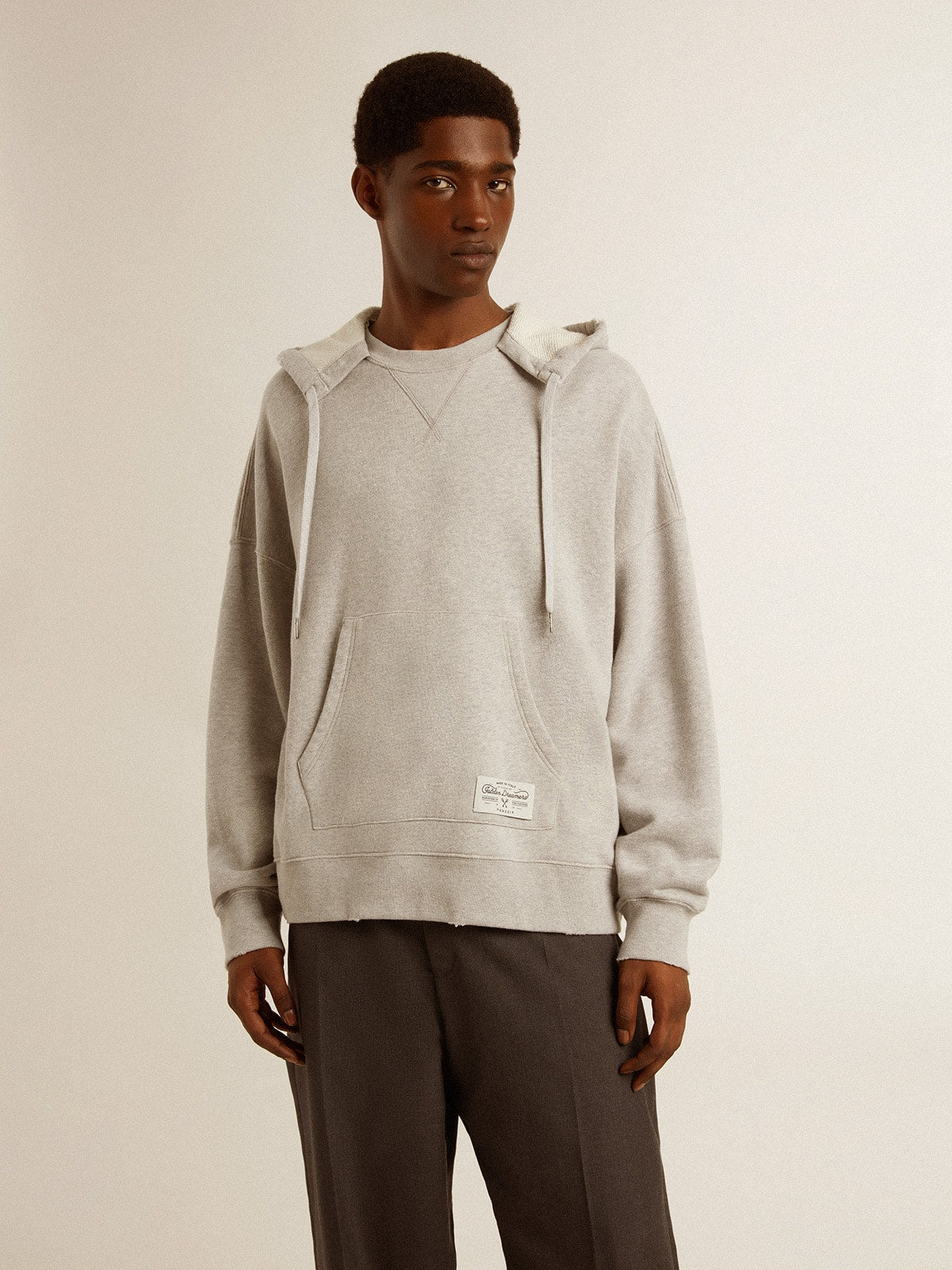 Golden Goose Unisex cotton hooded sweatshirt with print on the back