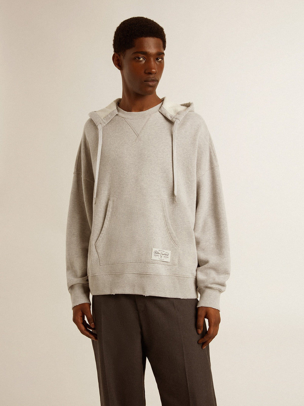 Golden Goose Unisex cotton hooded sweatshirt with print on the back