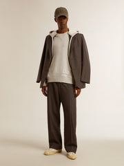 Golden Goose Unisex cotton hooded sweatshirt with print on the back