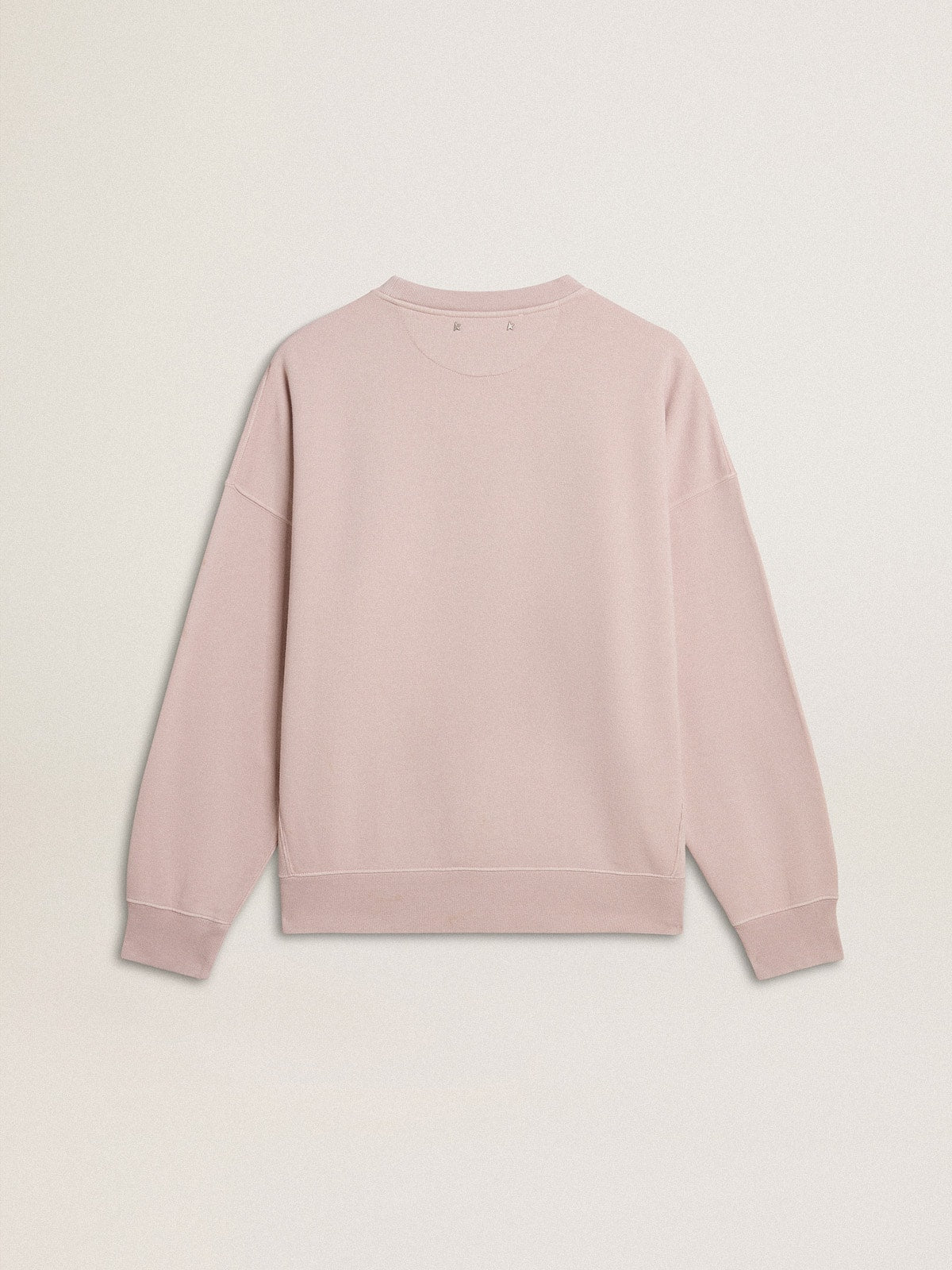 Golden Goose Old rose unisex round neck sweatshirt with green logo print