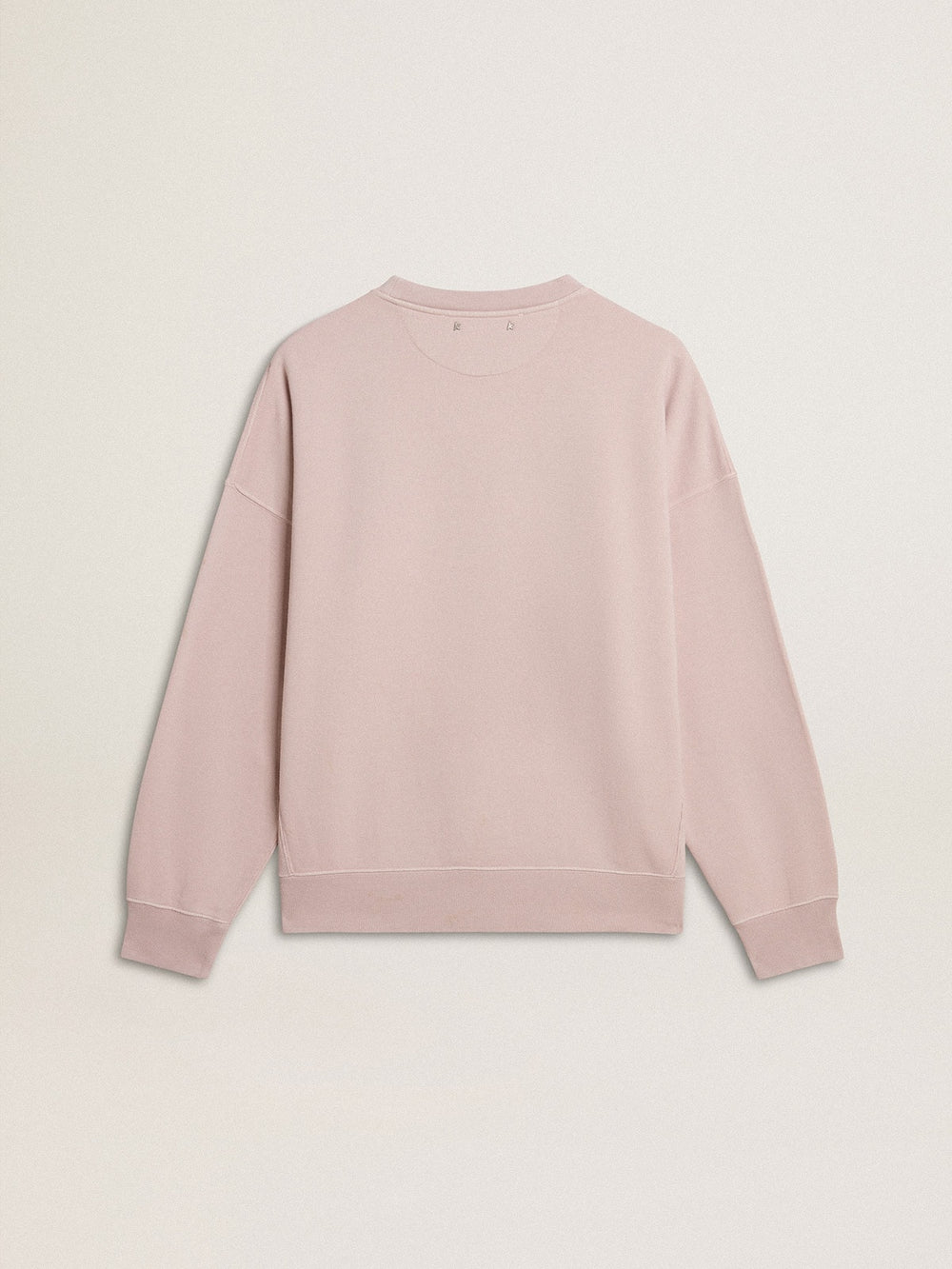 Golden Goose Old rose unisex round neck sweatshirt with green logo print