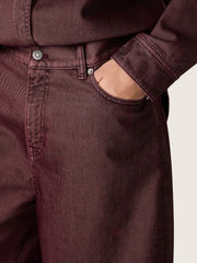 Golden Goose Women's jeans in burgundy denim