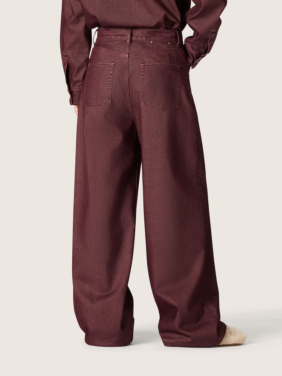 Golden Goose Women's jeans in burgundy denim