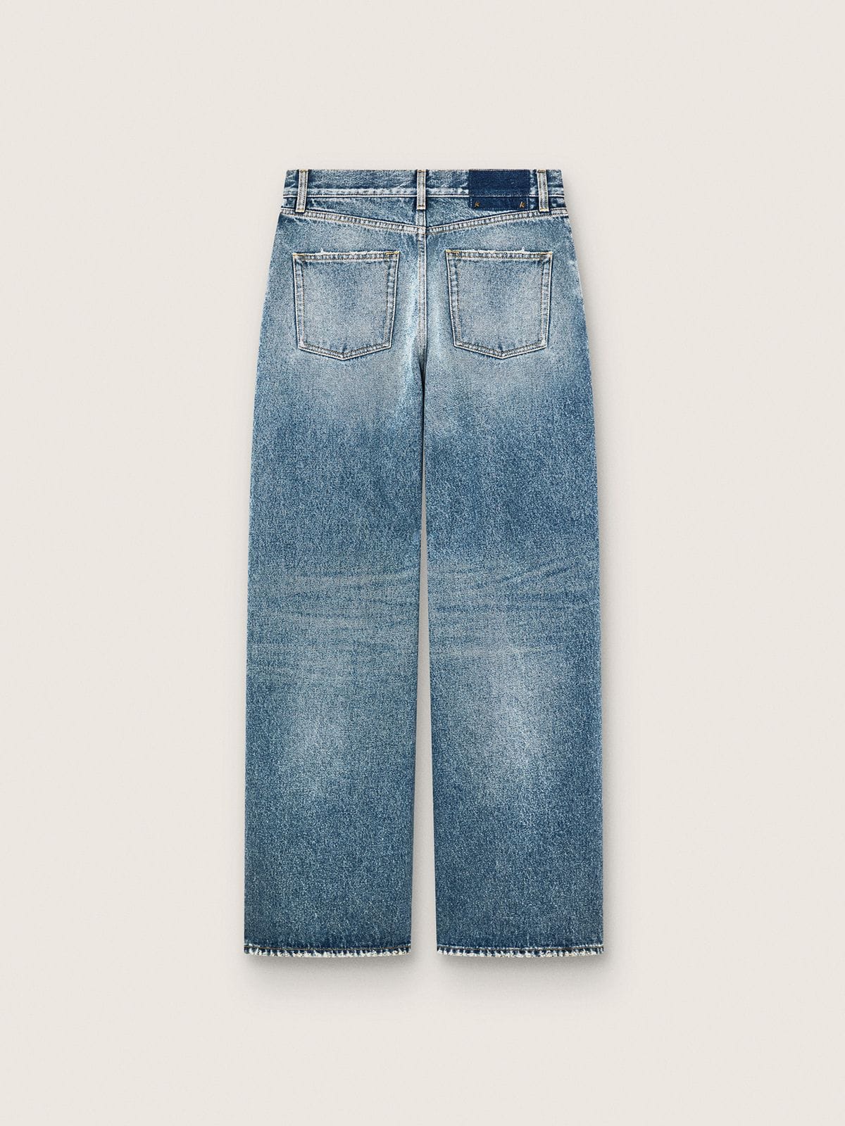 Golden Goose Golden women's boyfriend jeans in stone-washed light blue denim