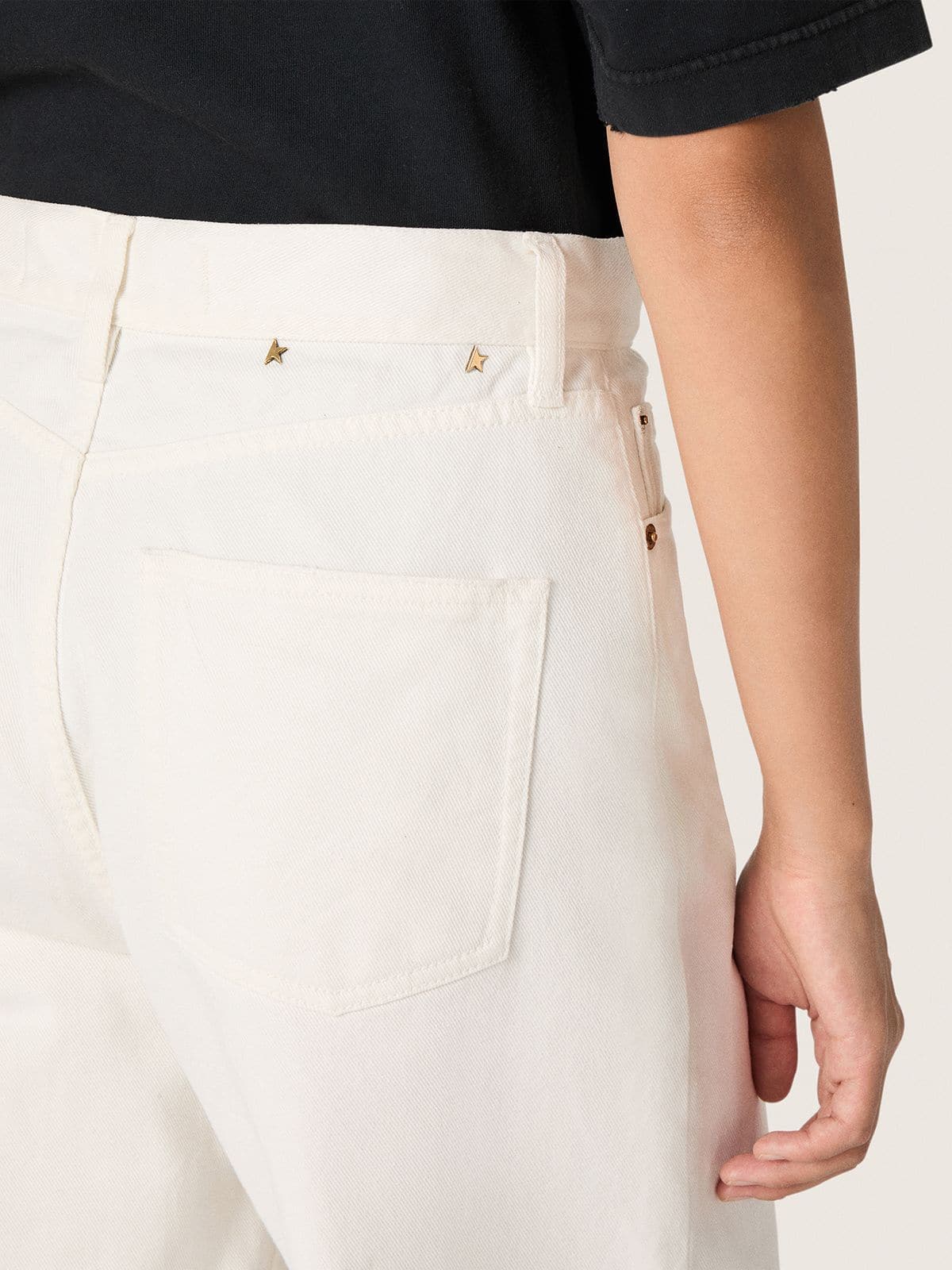 Golden Goose Golden women’s boyfriend jeans in optical white bull denim