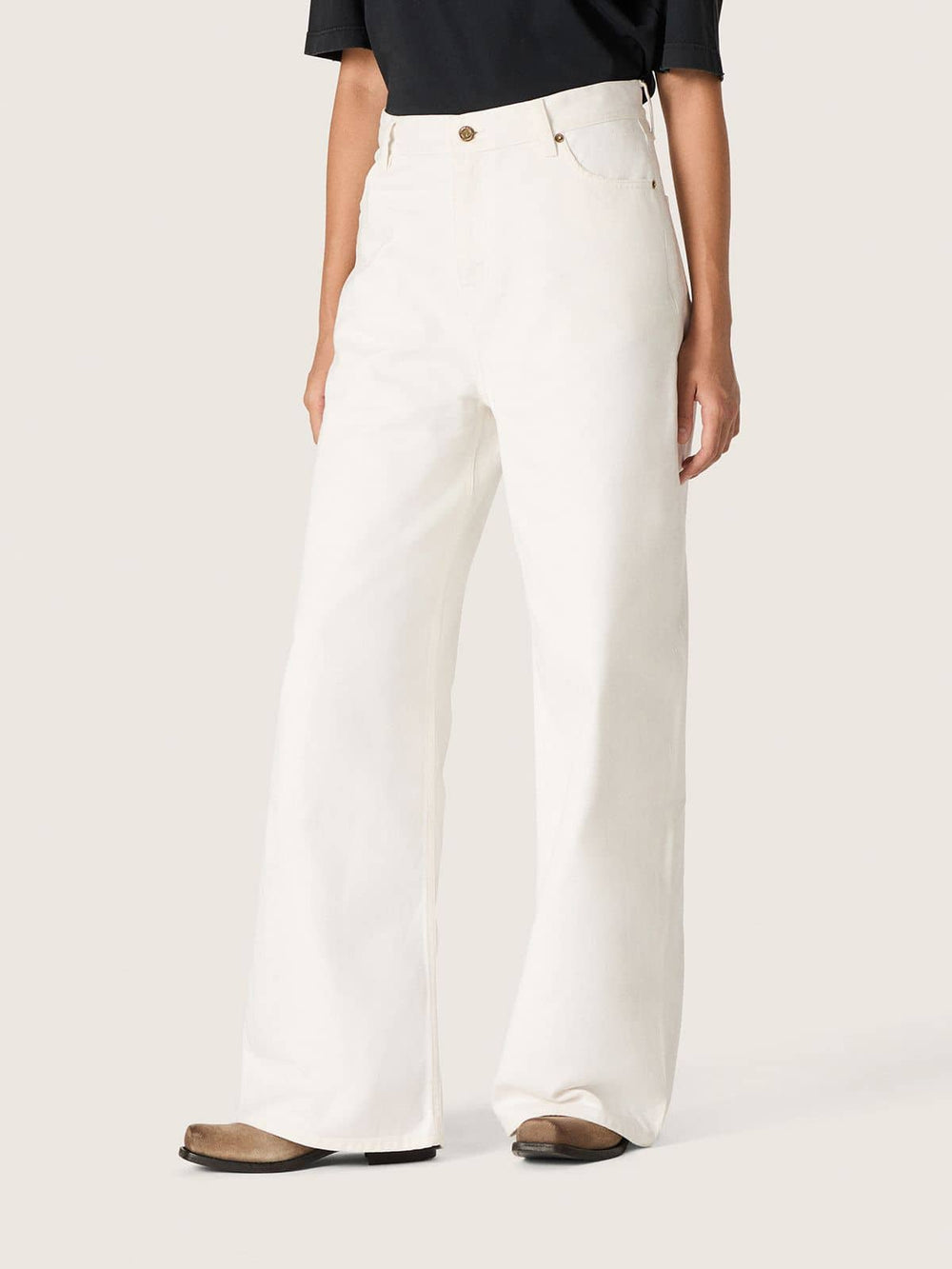 Golden Goose Golden women’s boyfriend jeans in optical white bull denim