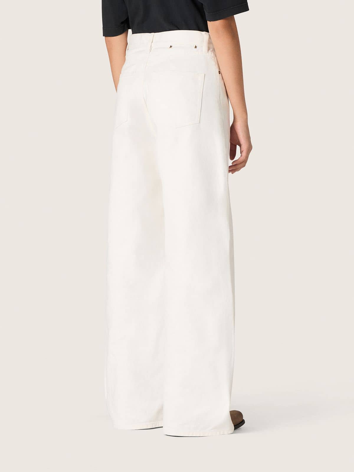 Golden Goose Golden women’s boyfriend jeans in optical white bull denim