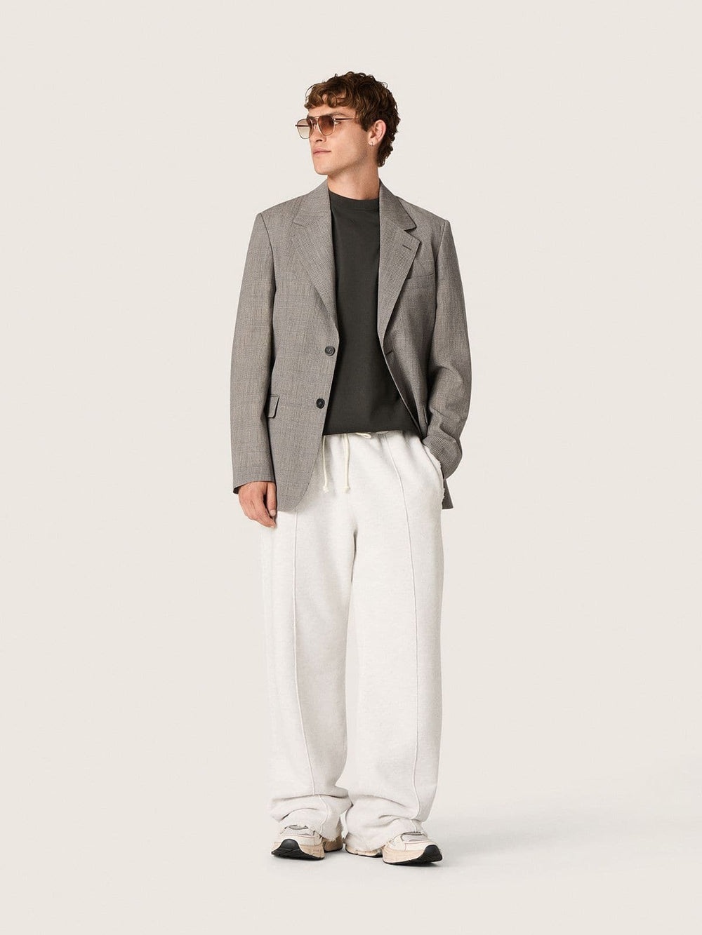 Golden Goose Star unisex sweatpants in gray melange fleece