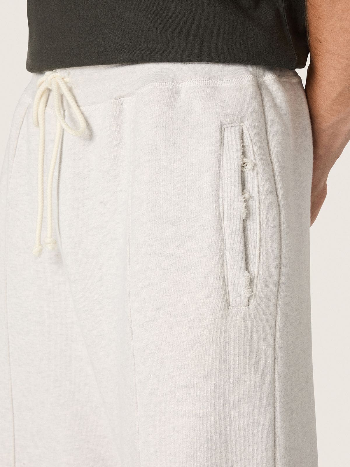 Golden Goose Star unisex sweatpants in gray melange fleece