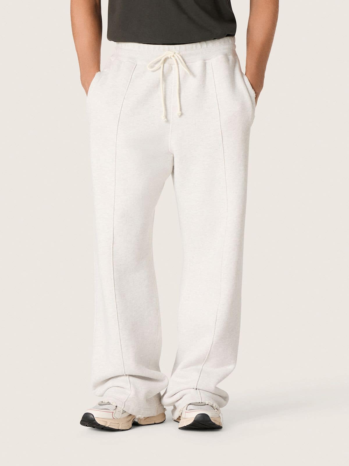 Golden Goose Star unisex sweatpants in gray melange fleece