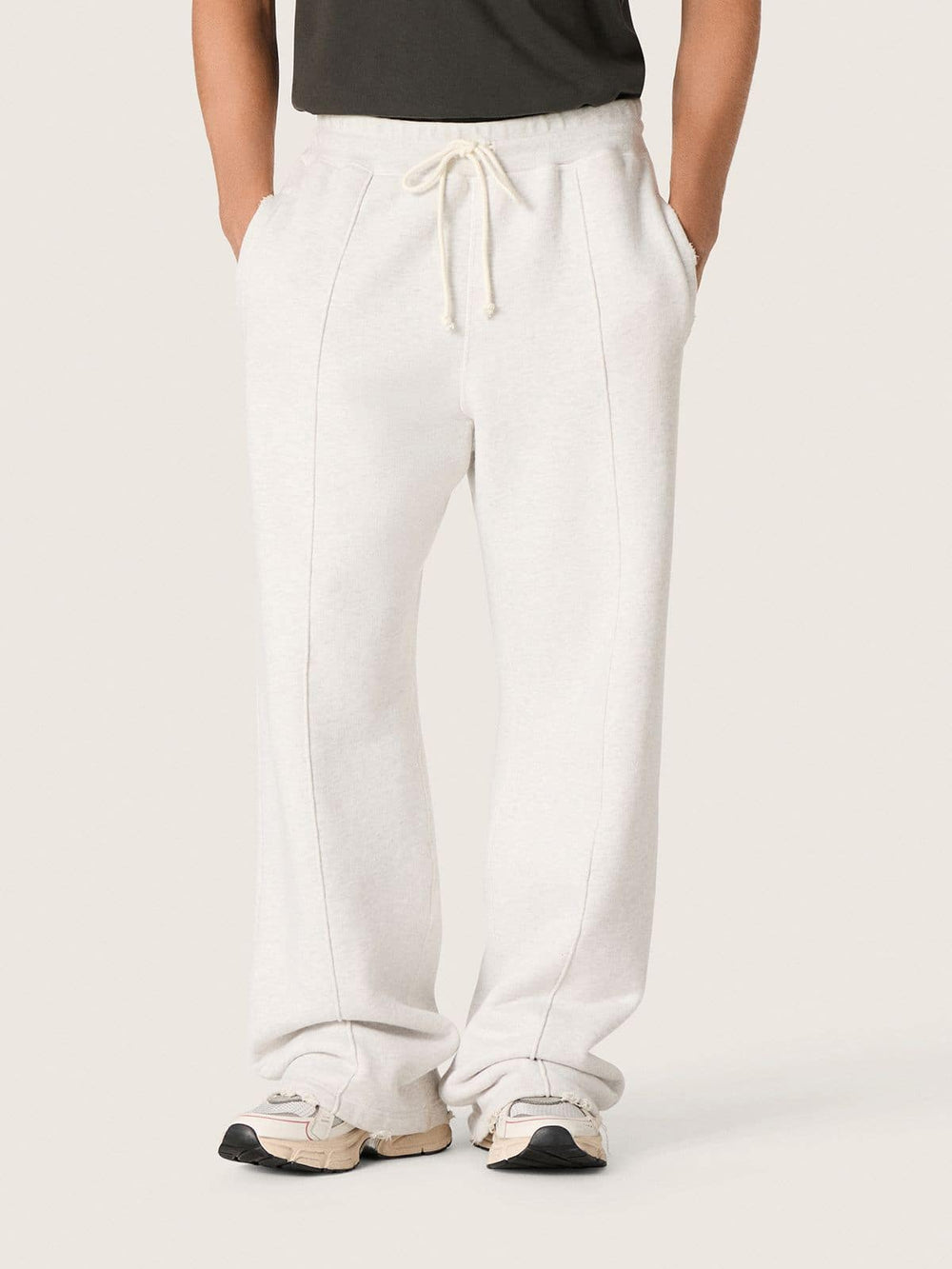 Golden Goose Star unisex sweatpants in gray melange fleece
