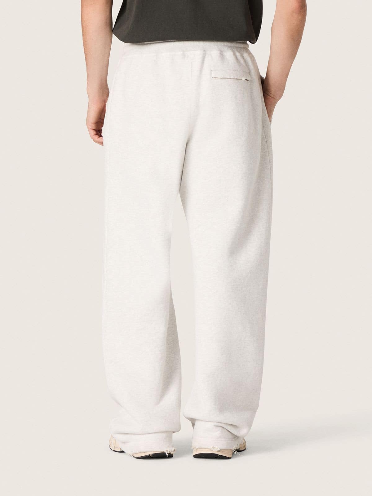 Golden Goose Star unisex sweatpants in gray melange fleece