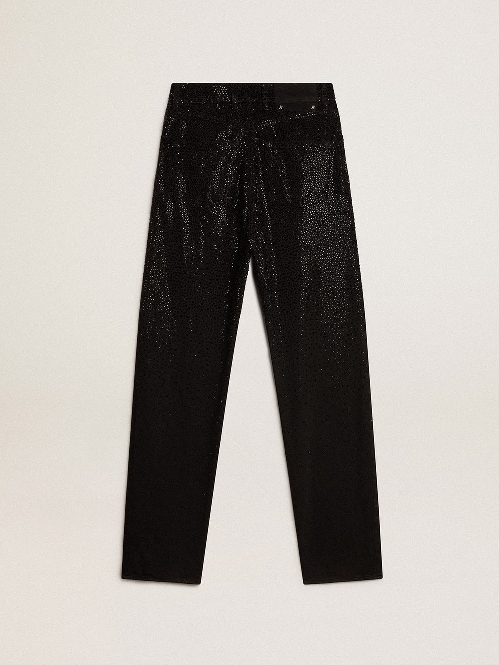 Golden Goose Women’s cotton denim pants with shaded-effect crystal decoration
