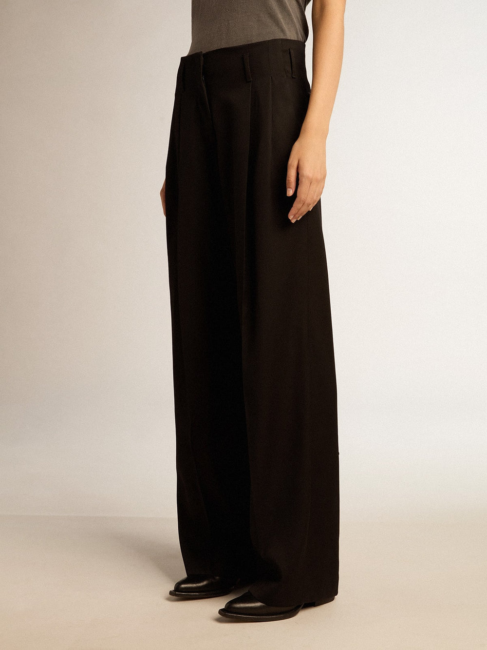Golden Goose Women’s black wool gabardine pants