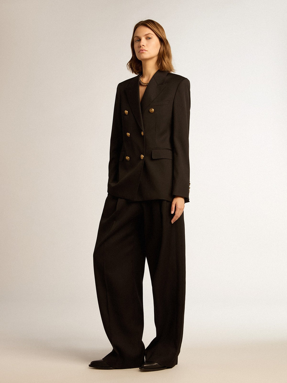 Golden Goose Women’s black wool gabardine pants