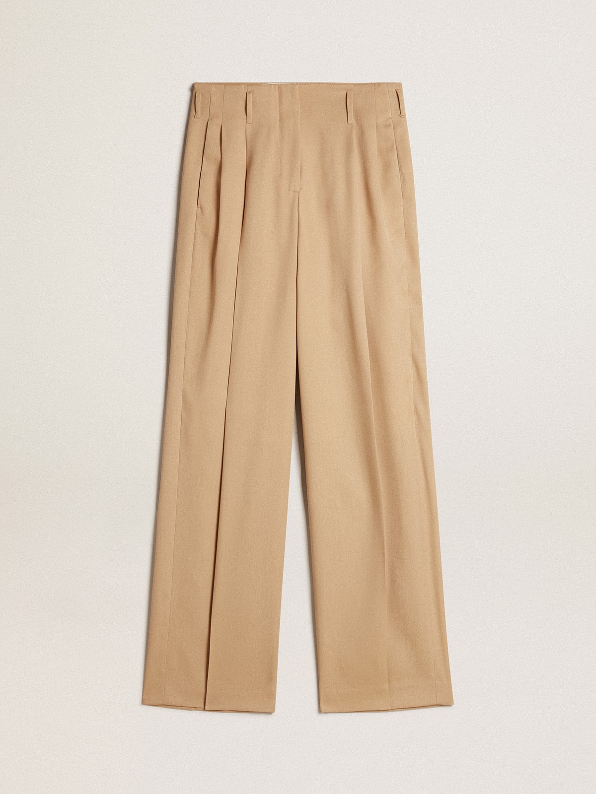 Golden Goose Women’s wool gabardine pants in sand